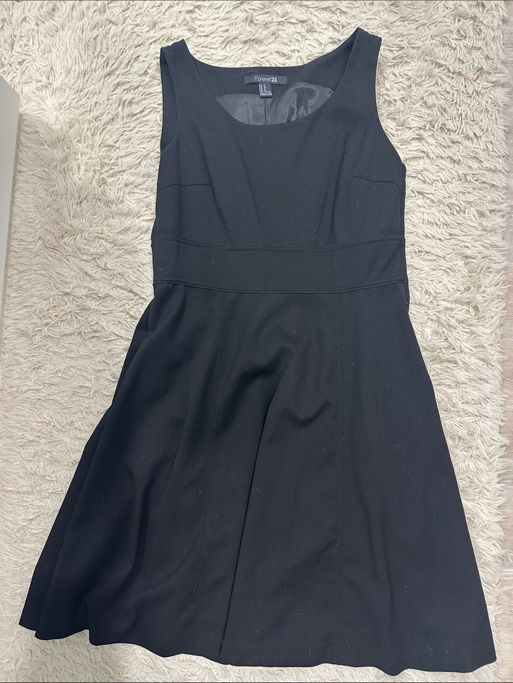 Forever 21 Black Sleeveless Fit & Flare Mini Dress